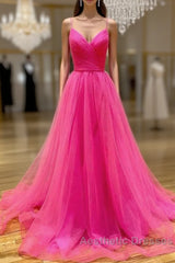 Hot Pink Evening Prom Dresses Long  Formal Dresses, Evening Dresses, Dance Dresses