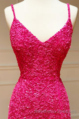 Mermaid Yellow Sequins Long Evening Prom Dresses with Slit