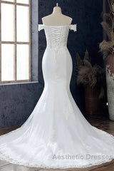 Lace Off-The-Shoulder Mermaid Wedding Dresses