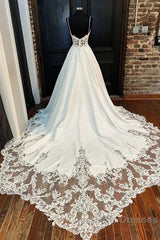 Lace Sweetheart Backless A-Line Wedding Dresses