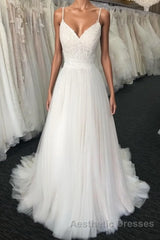 Light champagne tulle long Evening Prom Dresses, champagne tulle evening Dresses