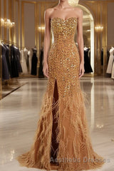 Long Evening Prom Dresses with Side Slit - Cocktail Dresses Formal Dresses