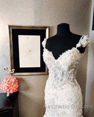 Luxury Mermaid Sweetheart Lace Backless Wedding Dresses