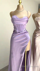 Mermaid Sweetheart Neck Lavender Long Evening Prom Dresses,Formal Evening Prom Dresses