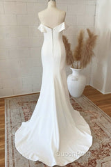 Mermaid Wedding Dresses Satin Off Shoulder