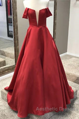 Off Shoulder Floor Length Ballgowns Evening Prom Dresses