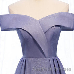 Off the Shoulder Purple Ombre Long Evening Prom Dresses, Off the Shoulder Purple Formal Evening Dresses with Corset Back