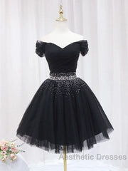 Off The Shoulder Tulle Red Short Evening Prom Dresses Lace Up