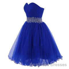 Cheap Homecoing Short Homecoing Sweetheart Royal Blue Homecoing Beading Homecoing Royal Blue Evening Prom Dresses