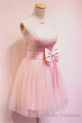 Strapless A Line 2023 Simple Cheap Short Evening Prom Dresses