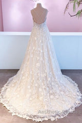 Romantic Long A-Line Sweetheart Appliques Lace Tulle Wedding Dresses