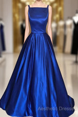 Royal Blue Evening Prom Dresses, Pageant Dresses, Evening Dresses, Graduation School Party Gown
