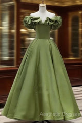 Ruffles Sleeves Satin Midi Bridesmaid Dresses