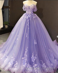 Princess Quinceanera Dresses Off The Shoulder Applique Sweet 16 Party Evening Prom Gowns