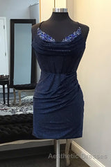 Sheath Jersey Homecoming Dresses with Beading