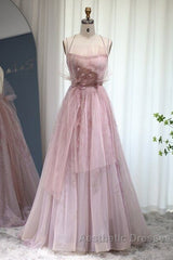 Spaghetti Straps Backless Formal Evening Prom Dresses For Wedding Party
