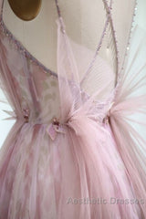 Spaghetti Straps Backless Formal Evening Prom Dresses For Wedding Party