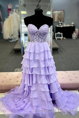 Sweetheart Red Corset Chiffon Ruffle Long Evening Prom Dresses