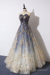 Unique tulle lace long Evening Prom Dresses tulle formal Dresses