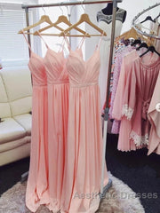 V Neck Chiffon Long Evening Prom Dresses Long Bridesmaid Formal Evening Dresses