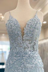 V Neck Light Blue Short Lace Evening Prom Dresses, Light Blue Short Blue Lace Graduation Homecoming Dresses