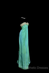 Vintage Mermaid Sweetheart Green Long Evening Prom Gown Fairy Evening Prom Dresses