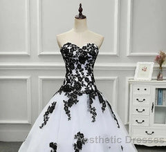Weitese Formal WomenS Dresses Strapless Beautiful White And Black Long Evening Prom Dresses Ball Gown Wedding Dresses Evening Prom Clothing