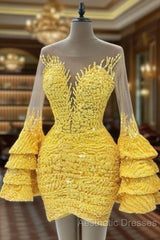 Yellow Homecoming Dresses , Vintage Party Dresses